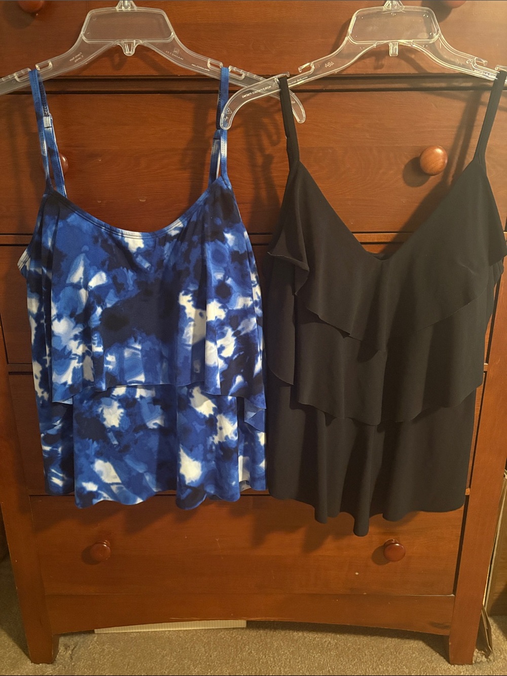 2 Ruffle Tankini Tops - Women